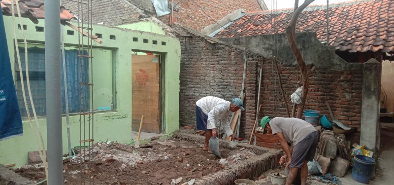Rumah penerima bantuan rutilahu di Cirebon.