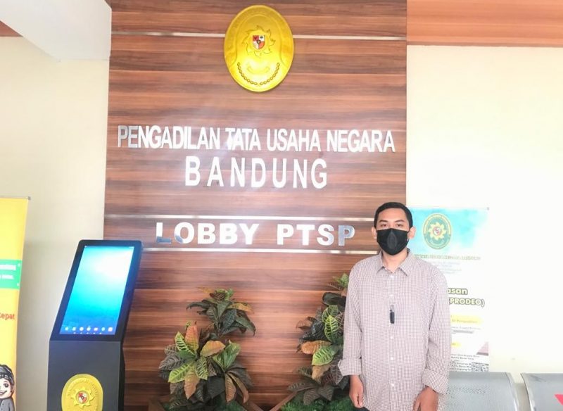 Penggugat, Panji Purnama saat di PTUN Bandung, Jumat, 14 Januari 2022.