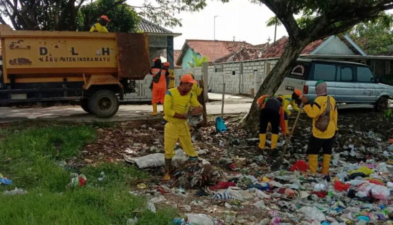 Petugas dari Dinas Lingkungan Hidup (DLH) Kabupaten Indramayu. (Foto: DLH Indramayu)