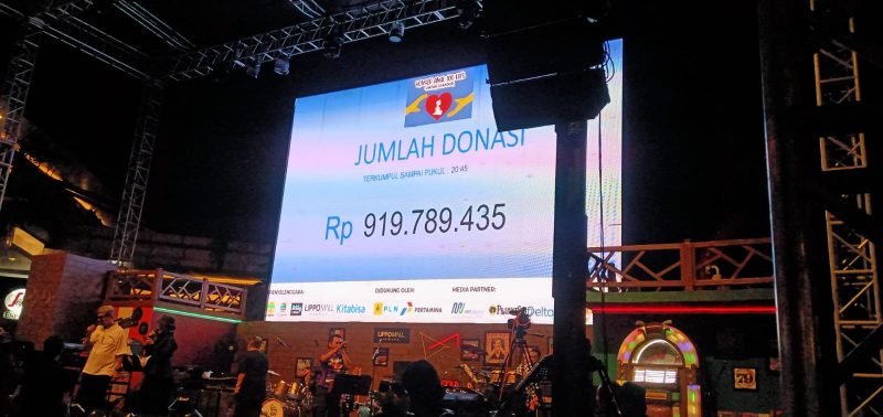 Hasil donasi Konser Amal 100 Hits untuk Gempa Cianjur per tanggal 4 Desember 2022 pukul 21.25 WIB.