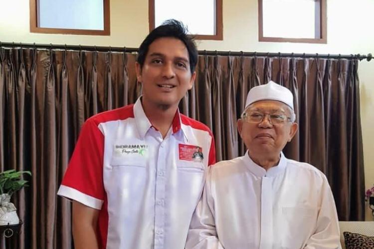 Wakil Bupati Indramayu Lucky Hakim bersama dengan Wakil Presiden RI Maaruf Amin. (foto: lucky hakim).