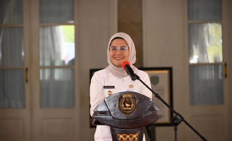 Bupati Indramayu Nina Agustina di pendopo Indramayu, Rabu, (15/3/2023). (Foto: ninaagustina)