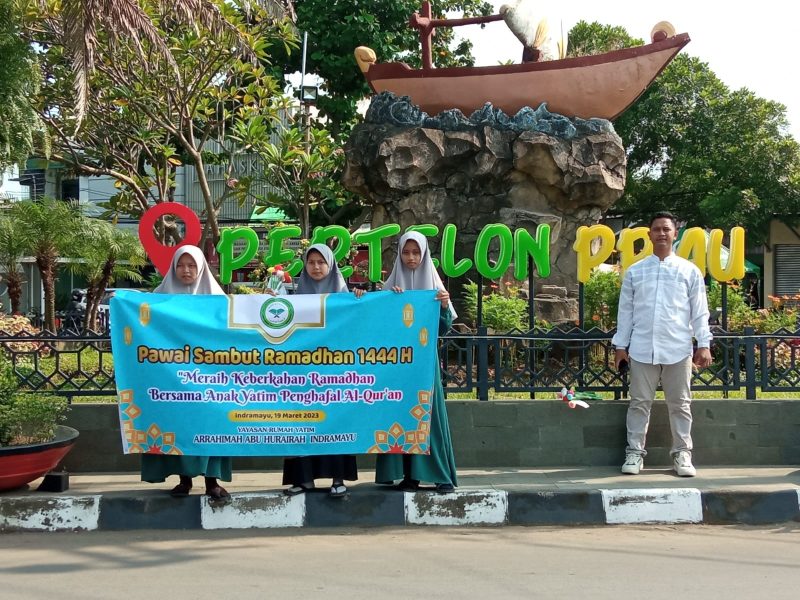 Para santri Yayasan Yatim Arrahimah Abu Hurairah Kab. Indramayu menyambut bulan suci Ramadhan 1444 Hijriah, Minggu, 19 Maret 2023.